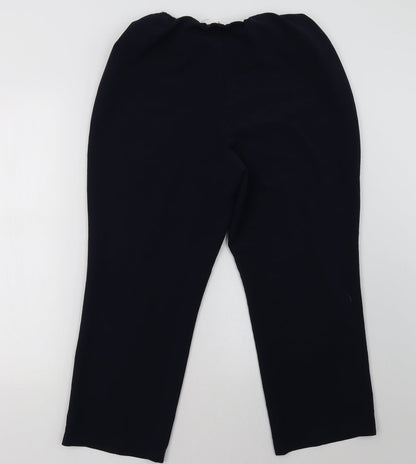 Womens UK Size 14 vida vi Regular Fit  Blue Trousers