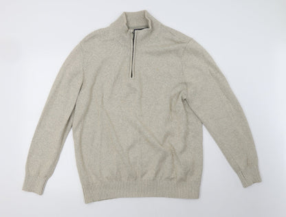 Mens UK Size L Debenhams Beige Pullover Sweatshirt