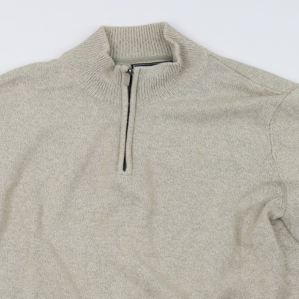 Mens UK Size L Debenhams Beige Pullover Sweatshirt