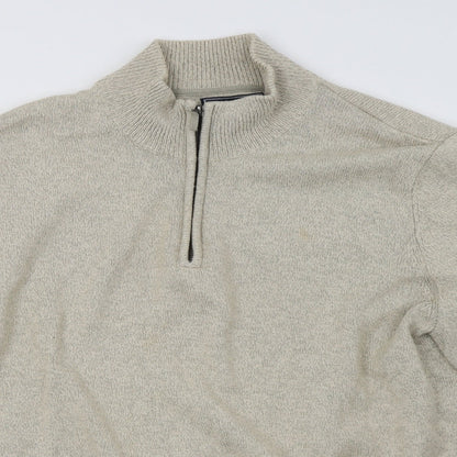 Mens UK Size L Debenhams Beige Pullover Sweatshirt