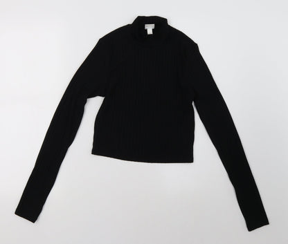 H&M Womens Black   Pullover Sweatshirt Size S
