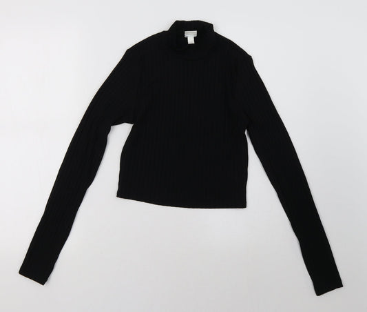 H&M Womens Black   Pullover Sweatshirt Size S