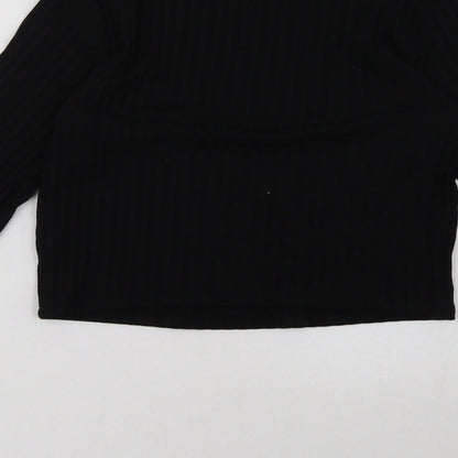 H&M Womens Black   Pullover Sweatshirt Size S
