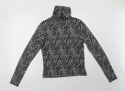 Primark Womens White Animal Print  Pullover Sweatshirt Size S