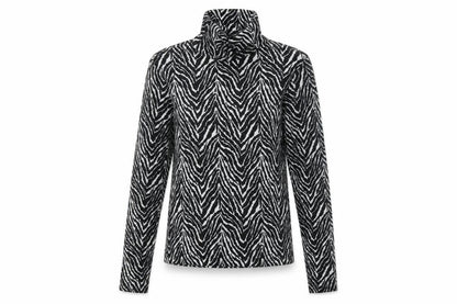 Front view of Primark women’s white animal print pullover sweatshirt, size S