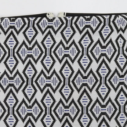 New Look Womens Blue Geometric  A-Line Skirt Size 12