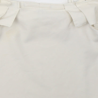 Womens UK Size 10 River Island White Basic Tank