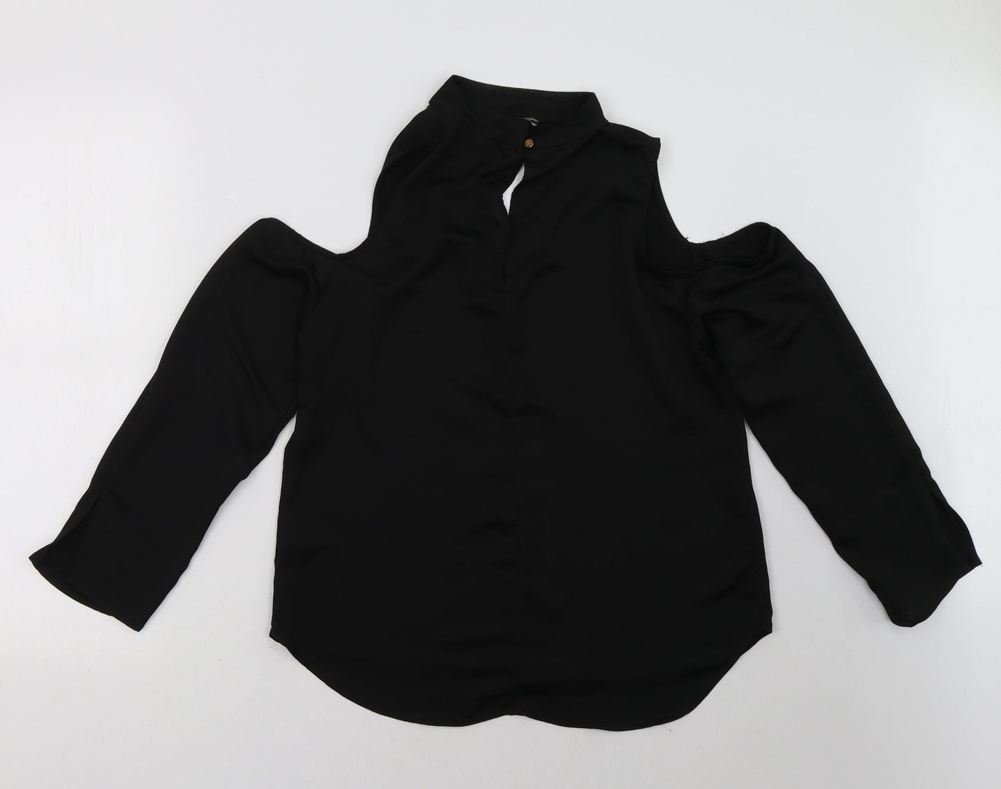 Womens UK Size 10 River Island Black Basic Blouse