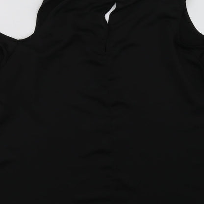 Womens UK Size 10 River Island Black Basic Blouse