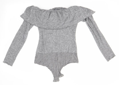 Zara Womens Grey   Bodysuit One-Piece Size S