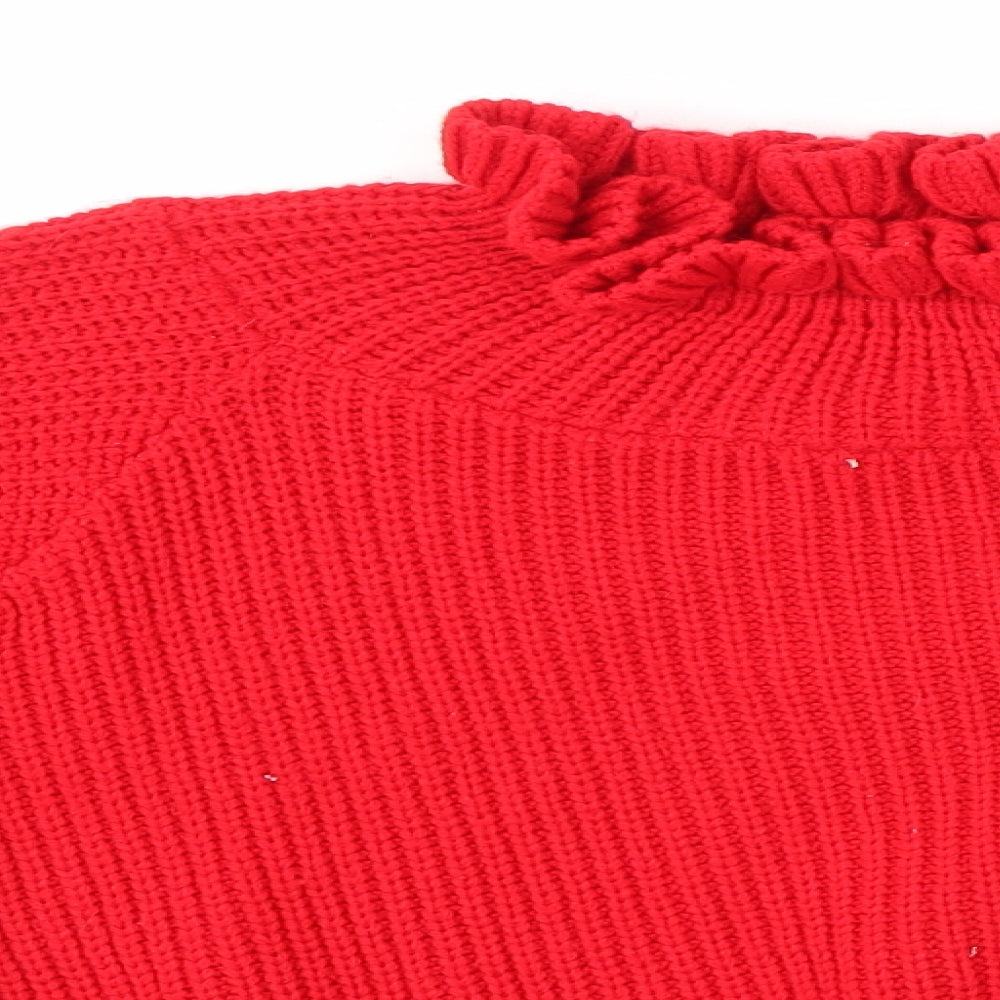 Womens UK Size S Cameo Rose Red Pullover Jumper