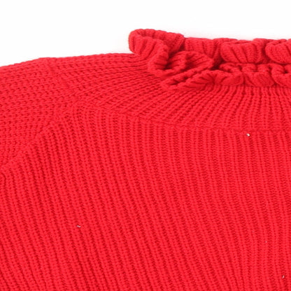 Womens UK Size S Cameo Rose Red Pullover Jumper