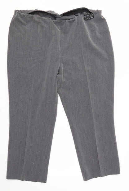 Womens UK Size 18 BM Regular Fit Dress Pants Grey Trousers