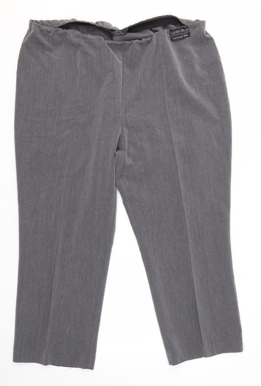 BM Womens Grey   Dress Pants Trousers Size 18 L25 in