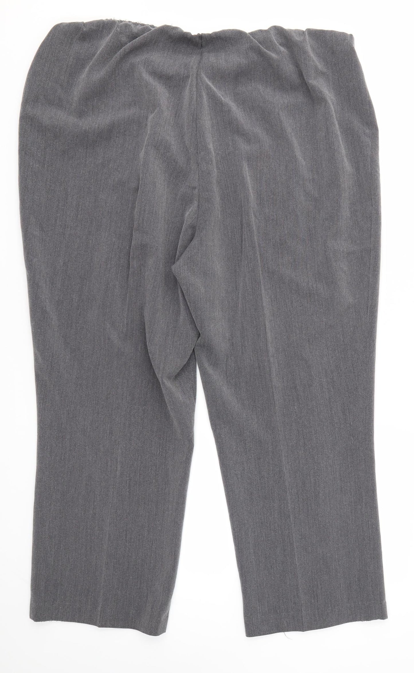 Womens UK Size 18 BM Regular Fit Dress Pants Grey Trousers