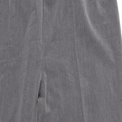 Womens UK Size 18 BM Regular Fit Dress Pants Grey Trousers