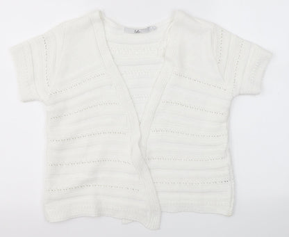 Isle Womens White   Cardigan Jumper Size S