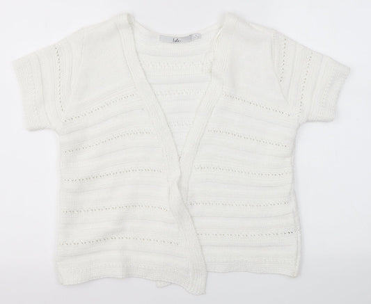 Isle Womens White   Cardigan Jumper Size S