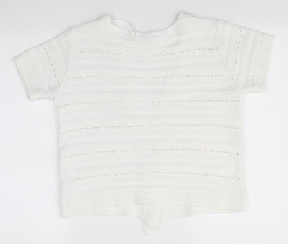 Isle Womens White   Cardigan Jumper Size S