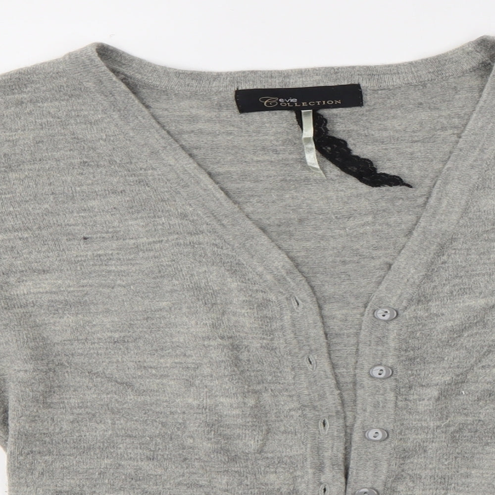 Womens UK Size 10 Evie Grey Cardigan Jumper