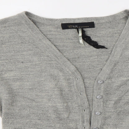 Womens UK Size 10 Evie Grey Cardigan Jumper