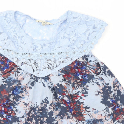Womens UK Size 6 NEXT Multicoloured Basic Blouse