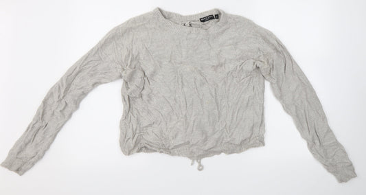 Womens UK Size M Brave Soul Grey Pullover Jumper
