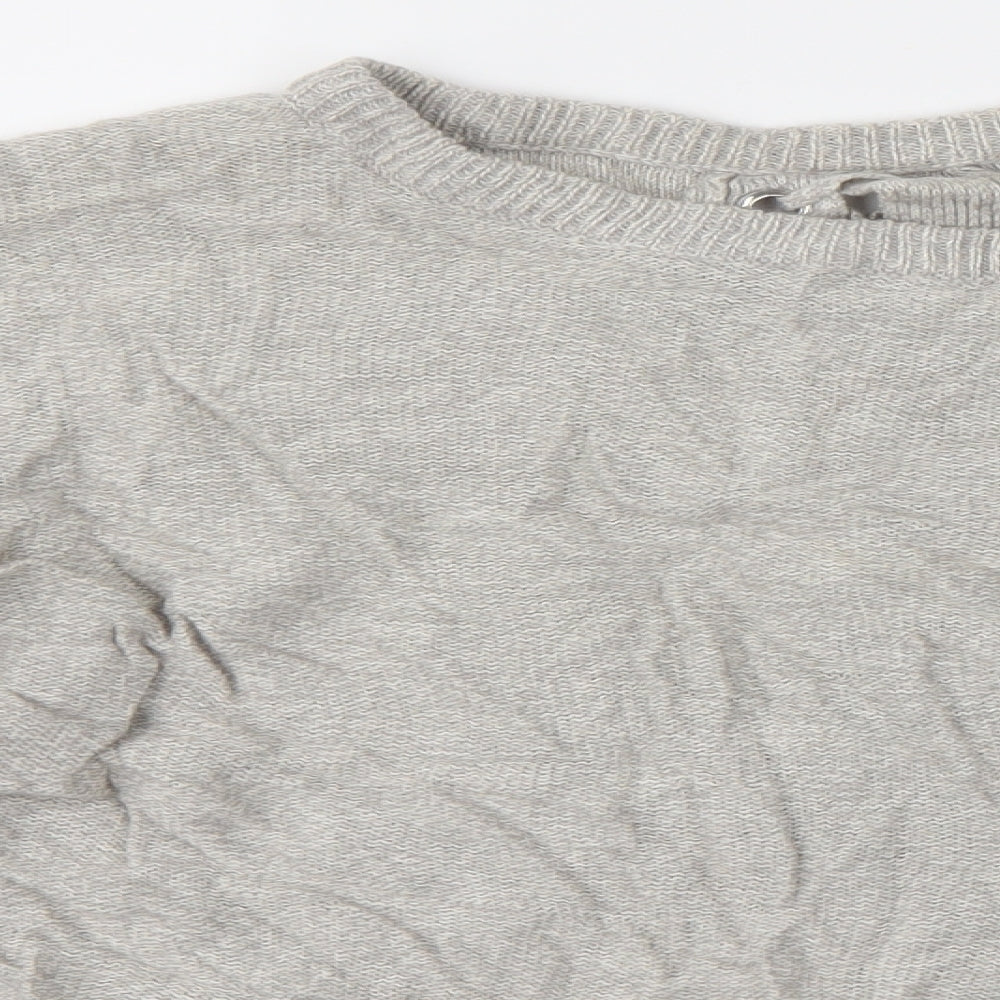 Womens UK Size M Brave Soul Grey Pullover Jumper