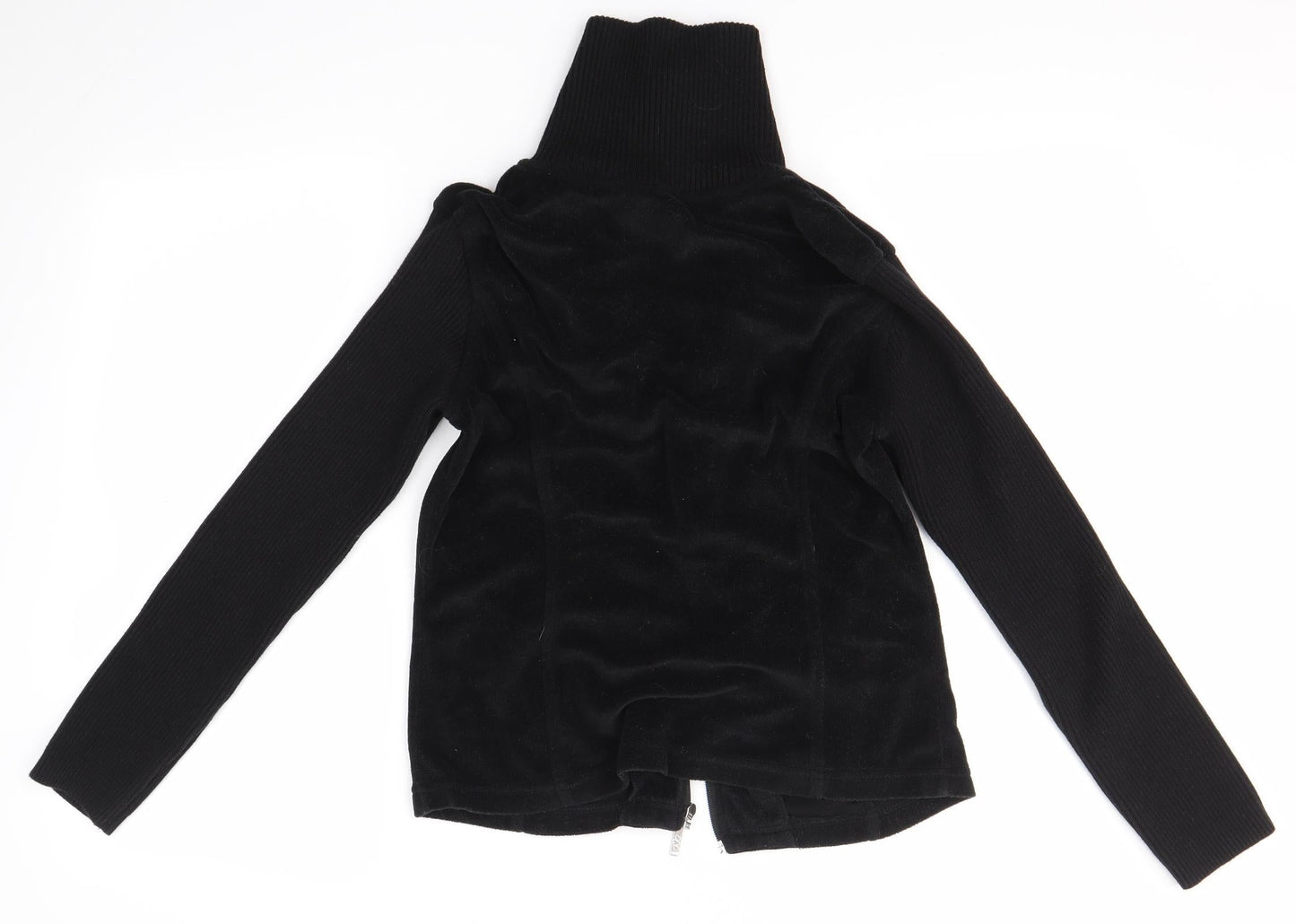 M&S Womens Black   Full Zip Jumper Size M