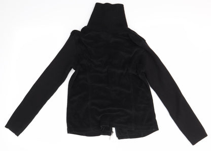 M&S Womens Black   Full Zip Jumper Size M