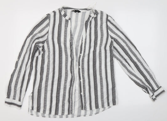 Womens UK Size 12 New Look Multicoloured Basic Button-Up