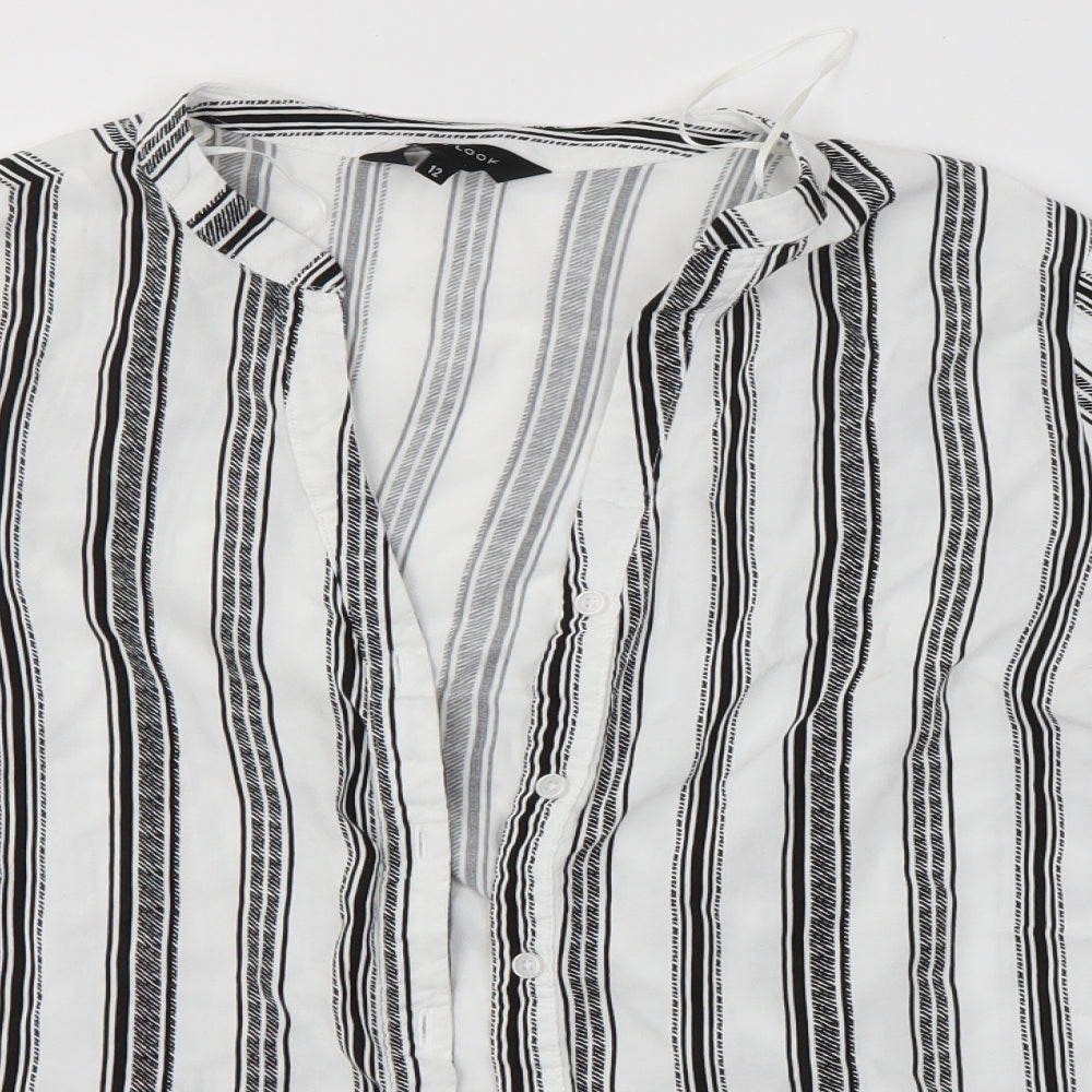 Womens UK Size 12 New Look Multicoloured Basic Button-Up