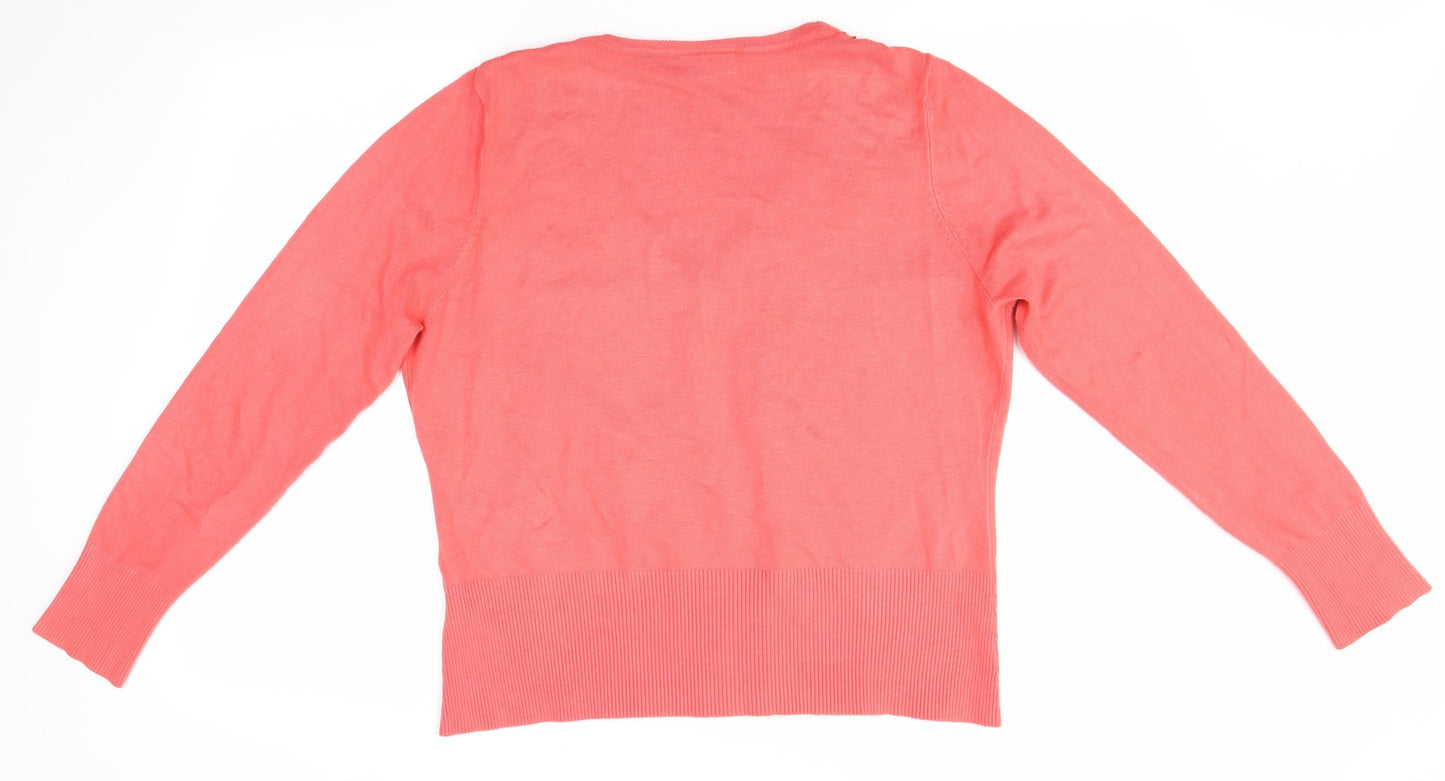 Womens UK Size L Wallis Pink Cardigan Jumper