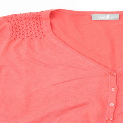Womens UK Size L Wallis Pink Cardigan Jumper