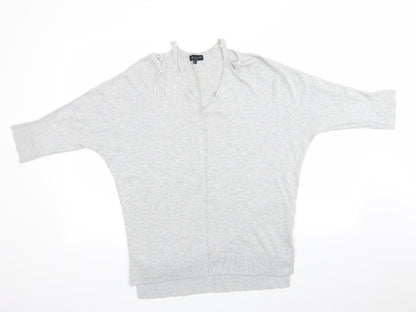 Knitwear by F&F Womens Grey   Pullover Jumper Size 8  - Shoulder cut out