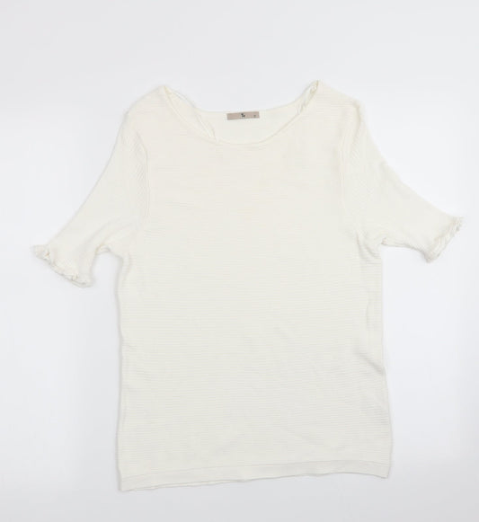 TU Womens Ivory   Tunic Jumper Size 12
