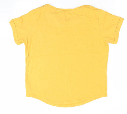 NEXT Womens Yellow Solid   Pyjama Top Size S  - Tis the season to be cosy Mustard Colour