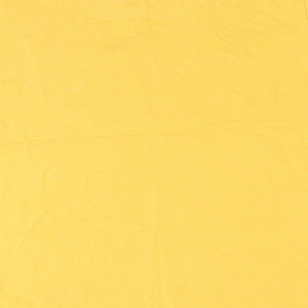 NEXT Womens Yellow Solid   Pyjama Top Size S  - Tis the season to be cosy Mustard Colour