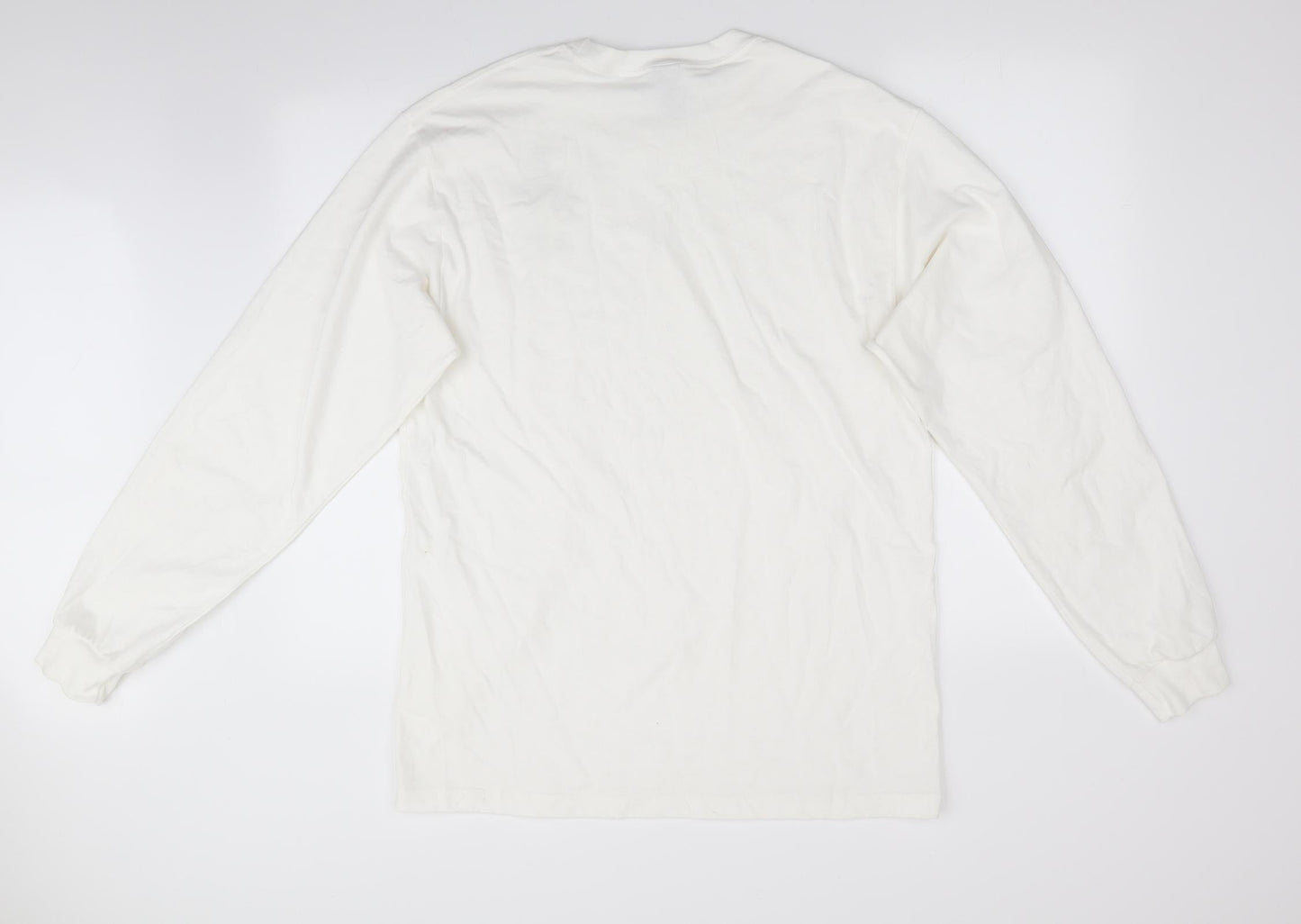 Mens UK Size L Gildan Hammer Ivory  Button-Up Long Sleeve Casual Shirt