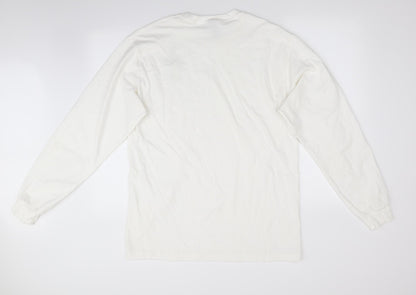 Mens UK Size L Gildan Hammer Ivory  Button-Up Long Sleeve Casual Shirt
