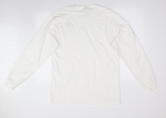 Mens UK Size L Gildan Hammer Ivory  Button-Up Long Sleeve Casual Shirt