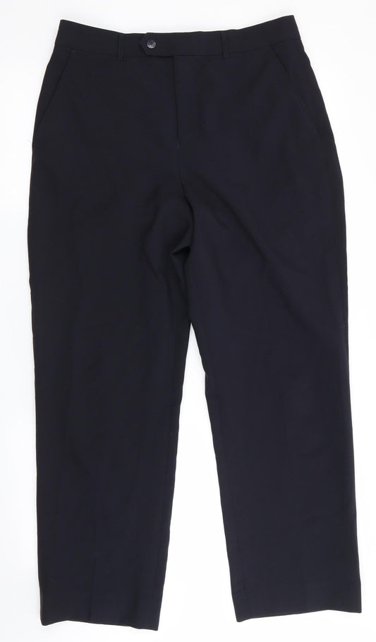 Dunnes Mens Blue   Trousers  Size 32 in L28 in