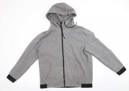 Mens UK Size  Preworn Grey Full Zip Hoodie