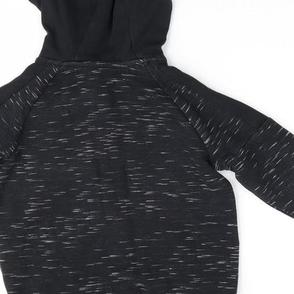 Florence and Fred Boys Black   Full Zip Hoodie Size 6-7 Years  - Future - white dash pattern