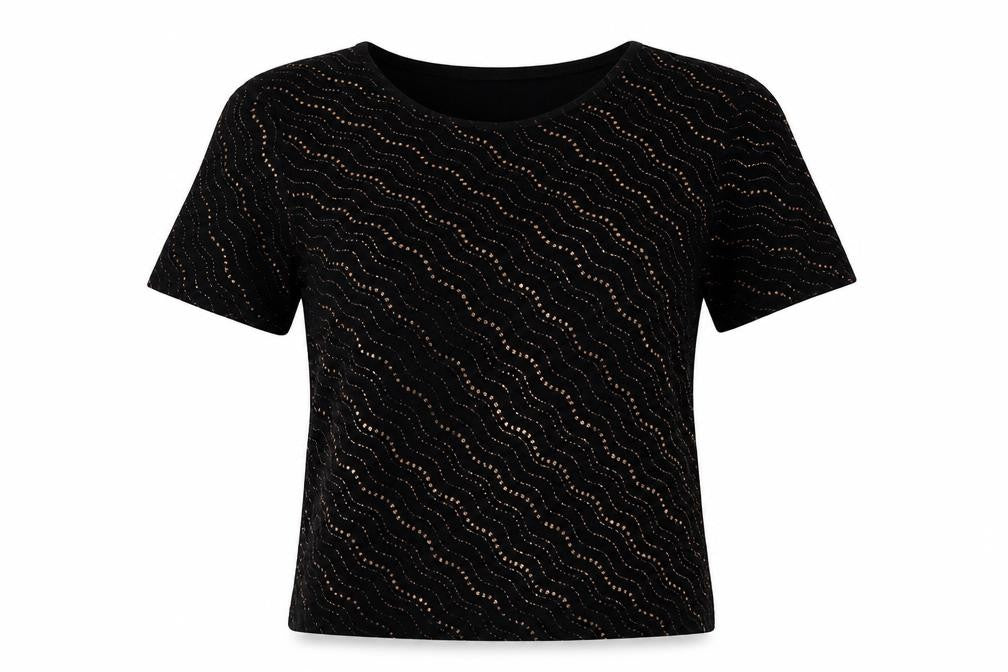 Womens UK Size M C.M.D Black Basic Blouse