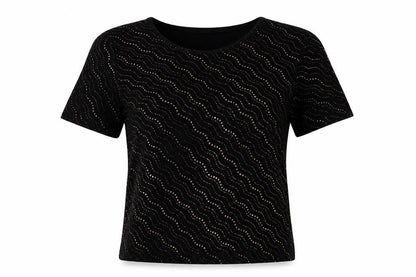 Womens UK Size M C.M.D Black Basic Blouse