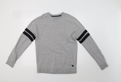 Mens UK Size S Fluid Grey Pullover Hoodie