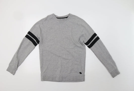 Mens UK Size S Fluid Grey Pullover Hoodie