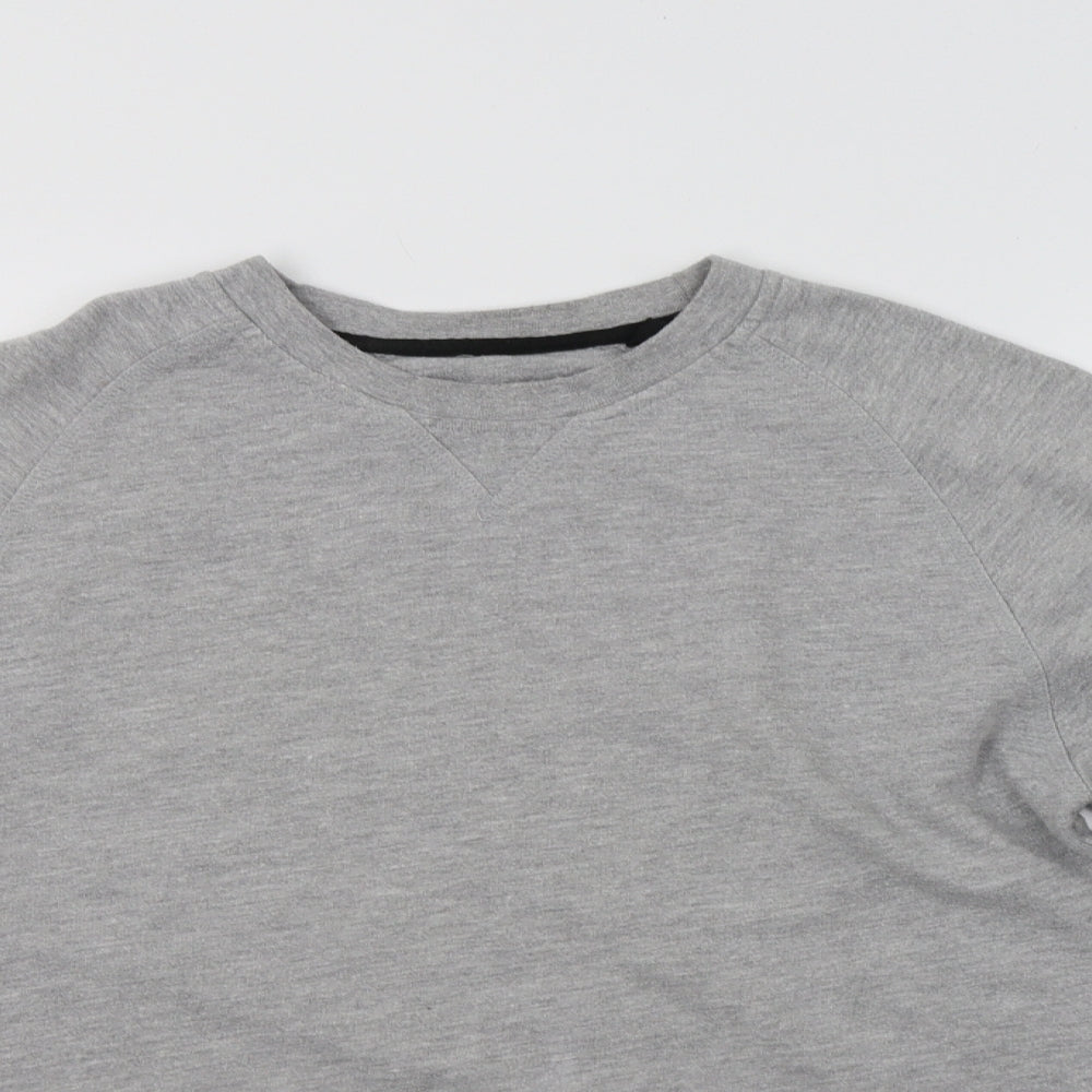 Mens UK Size S Fluid Grey Pullover Hoodie