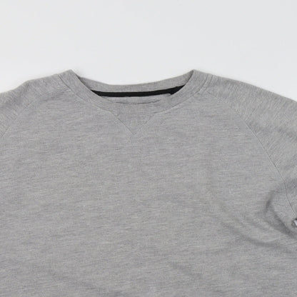 Mens UK Size S Fluid Grey Pullover Hoodie